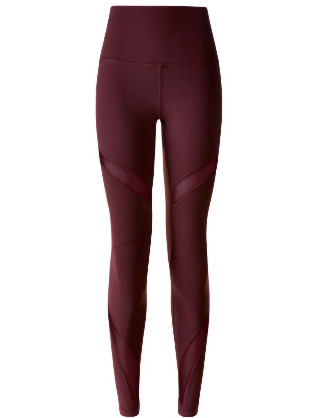 lululemon athletica High-Rise Mesh-Inset Leggings in Burgundy Size 12
